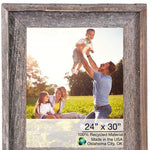 24 x 30 Natural Weathered Grey Picture Frame with Plexiglass Holder