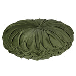 Green Round Tufted Velvet Pillow