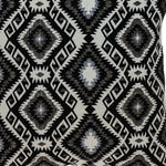 Jet Black and White Geo Throw Pillow