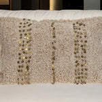 Boho Woven Shaggy Sequin Lumbar Pillow