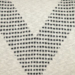 Beige and Black Knit Throw Pillow