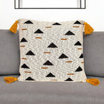 Natural Knitted Throw Pillow