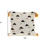 Natural Knitted Throw Pillow