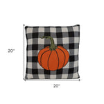 Buffalo Check Pumpkin Throw Pillow
