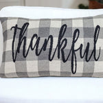 Thankful Buffalo Plaid Lumbar Throw Pillow