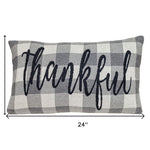 Thankful Buffalo Plaid Lumbar Throw Pillow