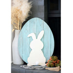 18inches Rustic Farmhouse Turquoise Wooden Large Egg