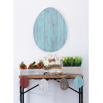 18inches Rustic Farmhouse Turquoise Wooden Large Egg