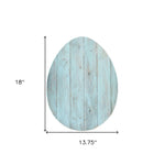18inches Rustic Farmhouse Turquoise Wooden Large Egg