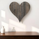 18inches Rustic Farmhouse Gray Wooden Heart