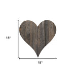 18inches Rustic Farmhouse Gray Wooden Heart
