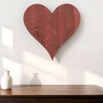 18inches Rustic Farmhouse Red Wooden Heart