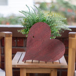 18inches Rustic Farmhouse Red Wooden Heart