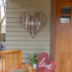 18inches Rustic Farmhouse Red Wooden Heart