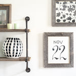 18inches x 24inches Rustic Farmhouse Gray Wood Frame