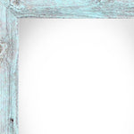 24inches x 30inches Rustic Farmhouse Light Aqua Blue Wood Frame