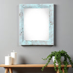 24inches x 30inches Rustic Farmhouse Light Aqua Blue Wood Frame