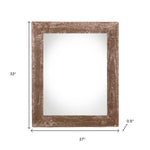 24inches x 30inches Rustic Farmhouse Brown Wood Frame