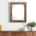 24inches x 30inches Rustic Farmhouse Brown Wood Frame