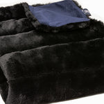 Premier Luxury Onyx Stripe Faux Fur Throw Blanket