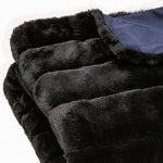 Premier Luxury Onyx Stripe Faux Fur Throw Blanket