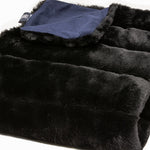 Premier Luxury Onyx Stripe Faux Fur Throw Blanket