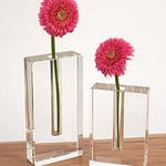 Modern Clear 8 Block Optical Crystal Vase