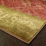 4inches x 6inches Beige and Brown Floral Block Pattern Area Rug
