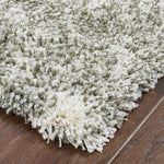4inches x 6inches Gray and Ivory Distressed Abstract Area Rug