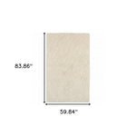 5inches x 7inches Modern Shag Ivory Indoor Area Rug
