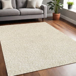 5inches x 7inches Modern Shag Ivory Indoor Area Rug