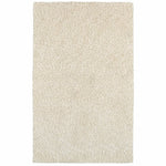 7inches x 10inches Modern Shag Ivory Indoor Area Rug