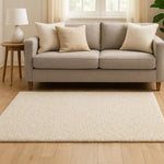 7inches x 10inches Modern Shag Ivory Indoor Area Rug