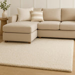 8inches x 11inches Modern Shag Ivory Indoor Area Rug