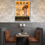 24inches x 32inches Asia via Honolulu Vintage Travel Wall Art
