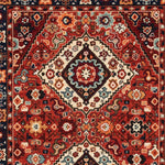 6inches x 9inches Red Blue Machine Woven Oriental Indoor Area Rug