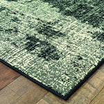 9inches x 12inches Black Ivory Machine Woven Abstract Indoor Area Rug