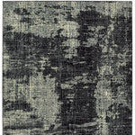 9inches x 12inches Black Ivory Machine Woven Abstract Indoor Area Rug
