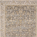 2inches x 3inches Beige Grey Machine Woven Oriental Indoor Area Rug