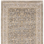 2inches x 3inches Beige Grey Machine Woven Oriental Indoor Area Rug