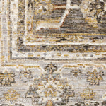 8inches Beige Grey Machine Woven Oriental Indoor Runner Rug