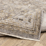 8inches Beige Grey Machine Woven Oriental Indoor Runner Rug