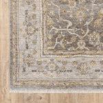 8inches Beige Grey Machine Woven Oriental Indoor Runner Rug