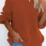 Blue Cool Breeze Cotton Cold Shoulder Sweater