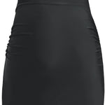 Black  Arch Hem Swim Skirt