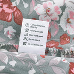 Khaki V-neck Short Sleeve Fashion Print Fantasy Fluttering Blouse