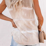 Green Tie-dye Print Tank Top