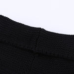 Orange Turtleneck Splicing Chunky Knit Pullover Sweater