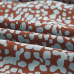 Khaki V-neck Short Sleeve Fashion Print Fantasy Fluttering Blouse