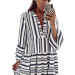 Leopard Print V neck Ruffle Swing Mini Dress